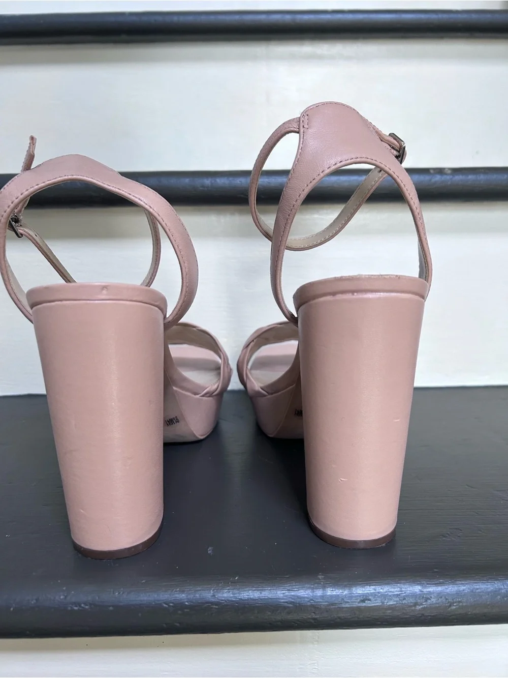 Vince Camuto Women’s Mirinda Woven Platform Block Heels Beige Sandals, Size 9.5